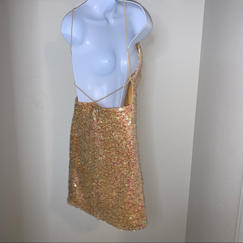 Lulu’s Sequin Open Back Mini Dress - Picture 3 of 7